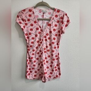 Pink Lollipop Print Onesie
